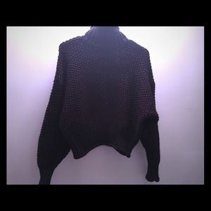 Black Over-sized turtle neck sweater